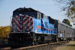inbound commuter shoves out of the station